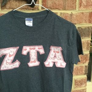 Zta zEta tau alpha letters shirt